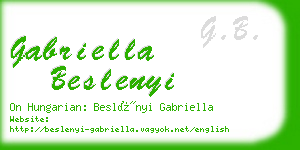 gabriella beslenyi business card